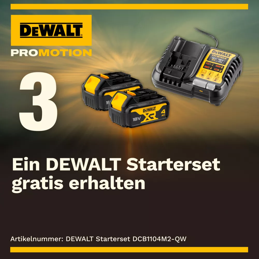 Ein Dewalt Starterset gratis erhalten