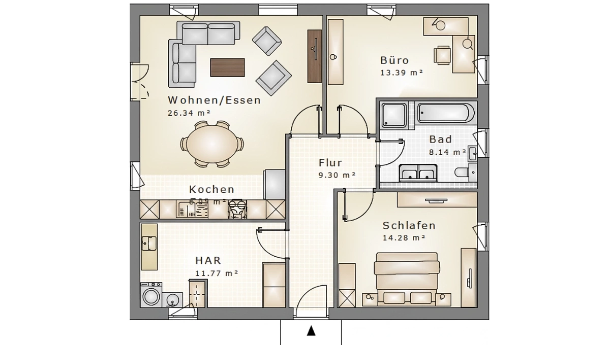 Grundriss Bungalow Smart