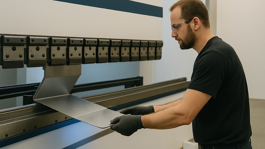 Mann arbeitet an einer Kantbank