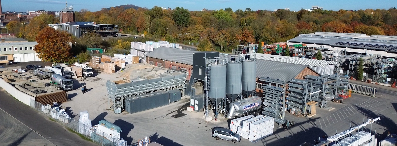 Luftbild Betonwerk und Sch&uuml;ttgutlager in Fulda