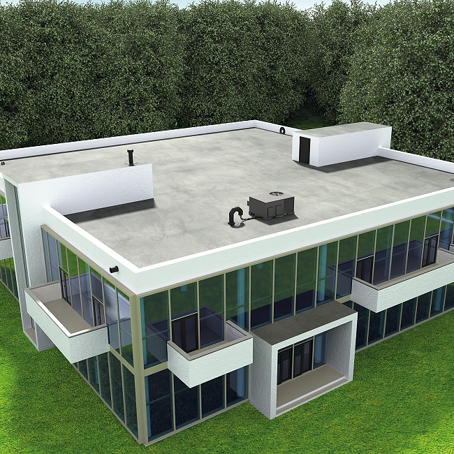 Kachelbild Flachdach