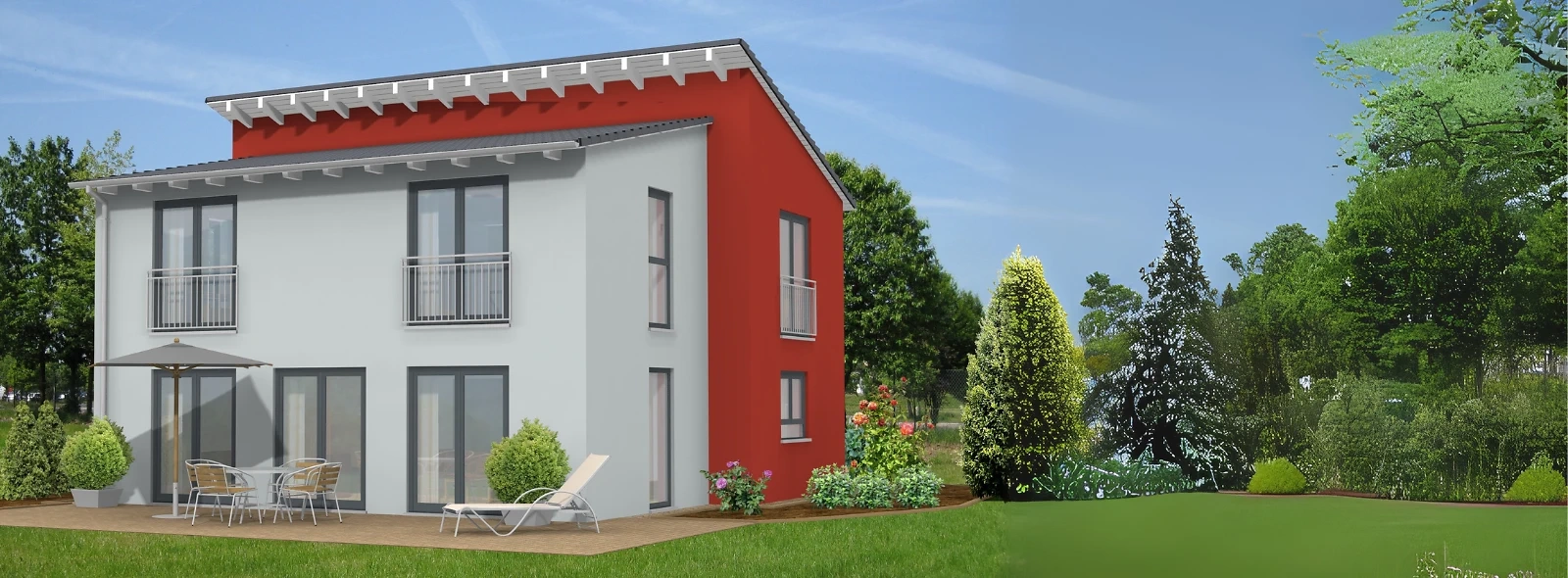 Modernes Familienhaus mit Terrasse