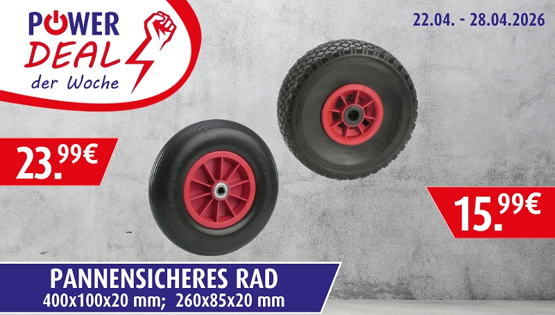 Powerdeal Pannensicheres Rad 23,99€ und 15,99€ 22.04.2026 (800 x 500 px)