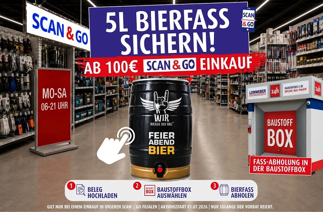 5 Liter Bierfass ab 100€ Scan&Go Einkauf