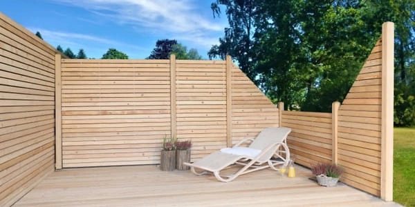 Sichtschutz Holz 600x300px