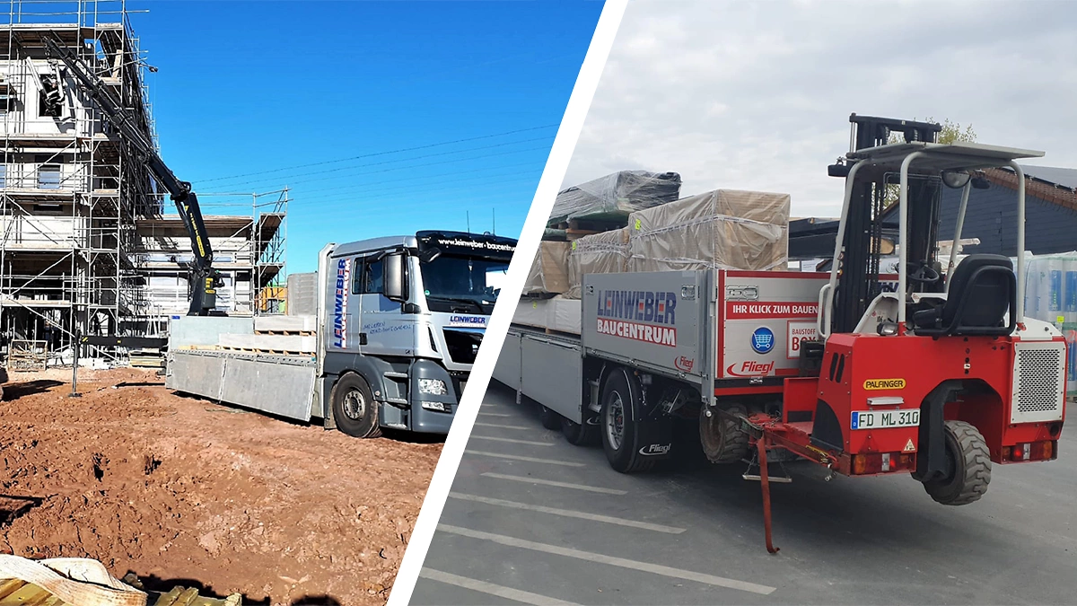 Baustelle und Mitnahmestapler Baustelle und Mitnahmestapler
