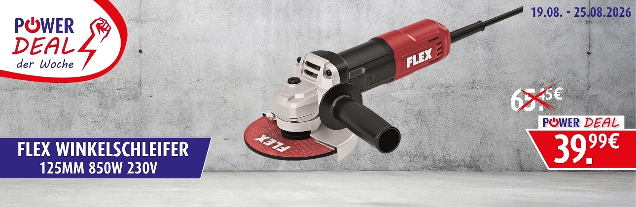 Flex Winkelschleifer im Angebot f&uuml;r 39,99 €