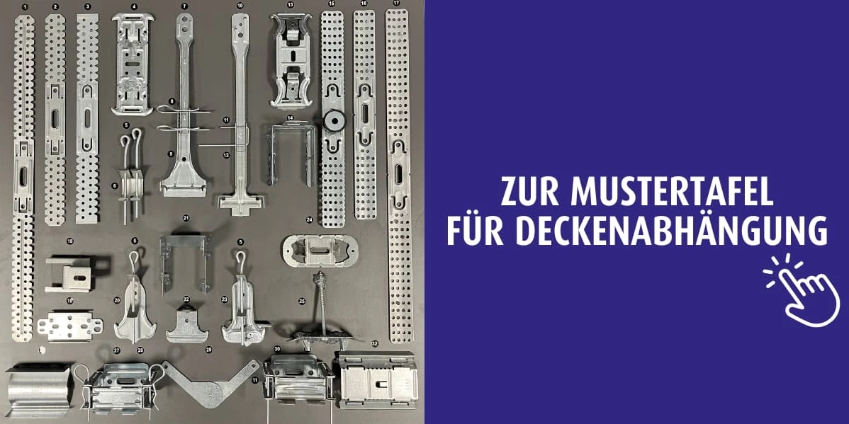 Zur Mustertafel für Deckenabhängung