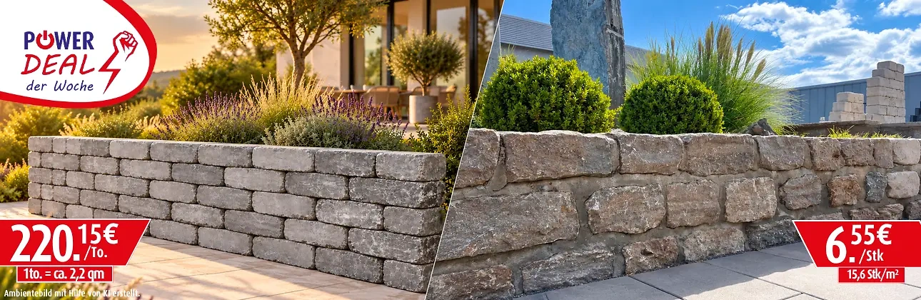 Zwei Gartenmauern im Angebot