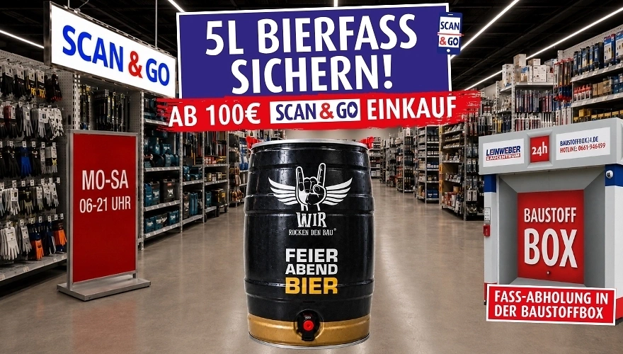 5 L Bierfass sichern ab 100€ Scan&Go Einkauf