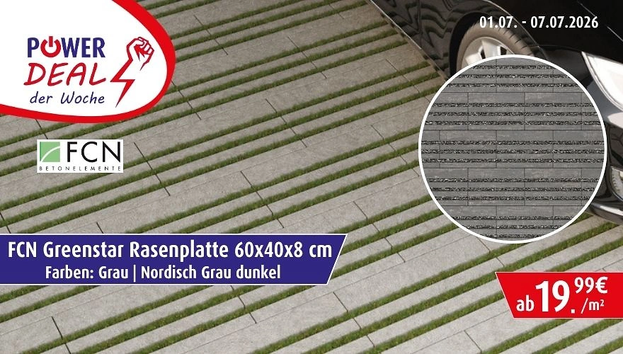 FCN Rasenplatten im PowerDeal ab 19,99€.