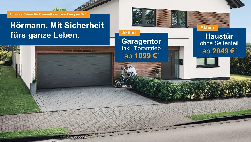 H&ouml;rmann Angebote f&uuml;r Garagentore und Haust&uuml;ren