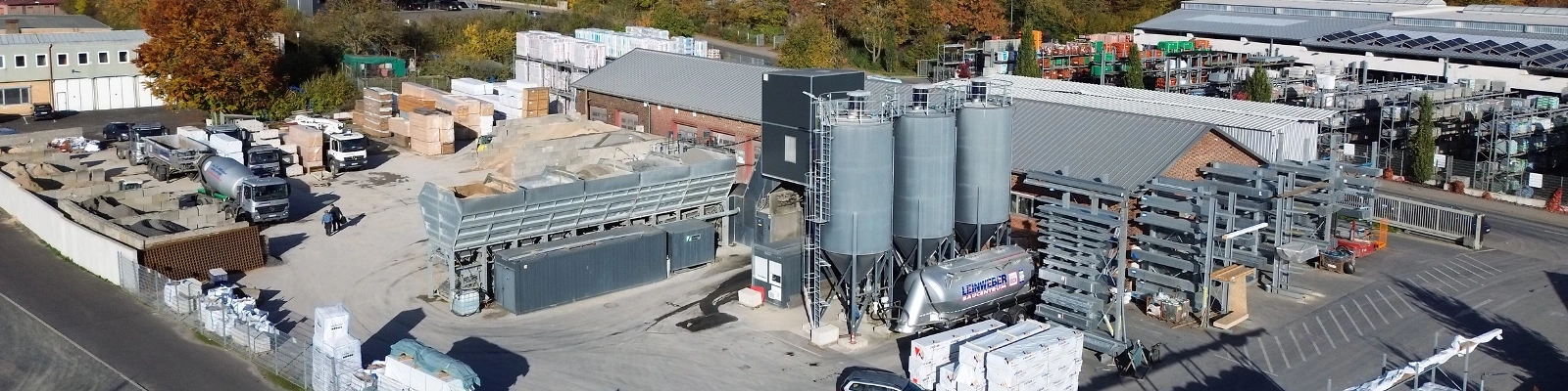 Luftbild Betonwerk und Sch&uuml;ttgutlager in Fulda