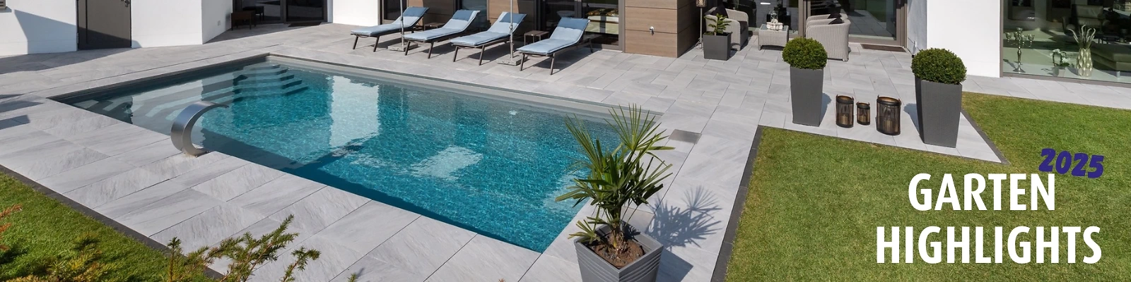 Gartenanlage mit Pool