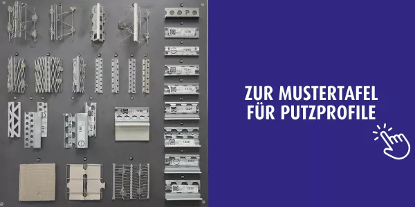 Zur Mustertafel für Putzprofile