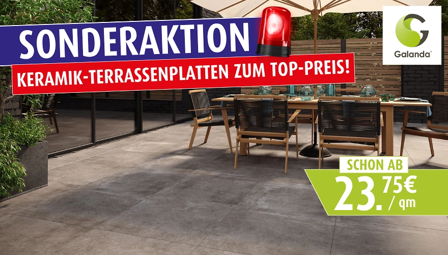 Sonderaktion Keramik Terassenplatten