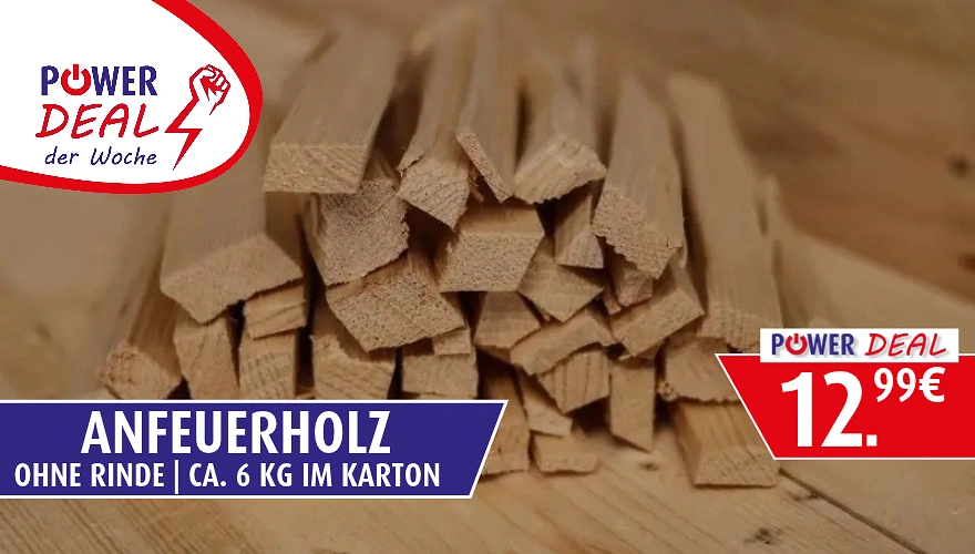 Anfeuerholz im Angebot f&uuml;r 12,99€