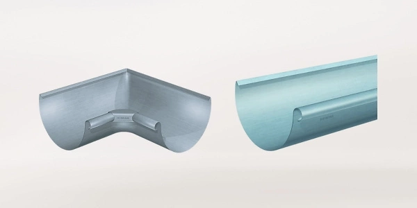 Dachrinnen Zink Dachrinne vorbewittert 600x300px