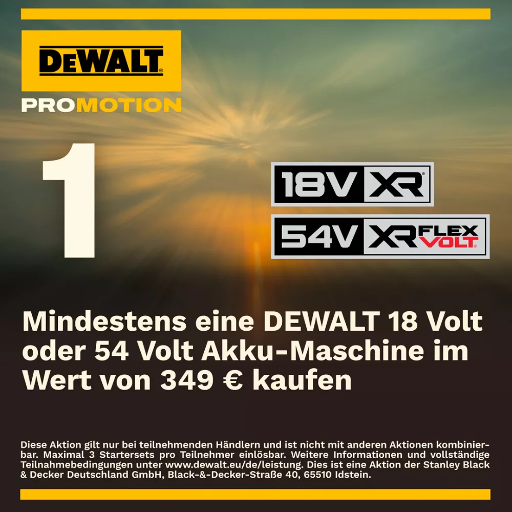 Min. 1 Dewalt Maschine im Wert von 349€ kaufen