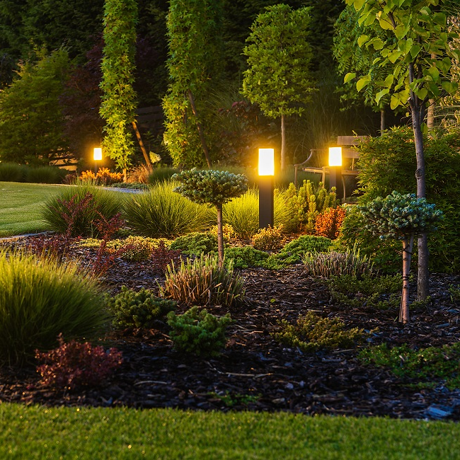 Kachelbild Licht im Garten