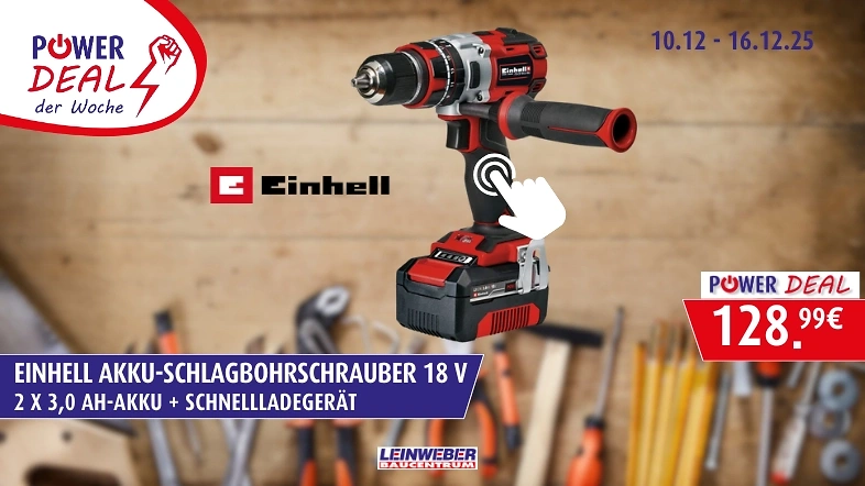 Einhell Akku-Schlagbohrschrauber für 128.99€