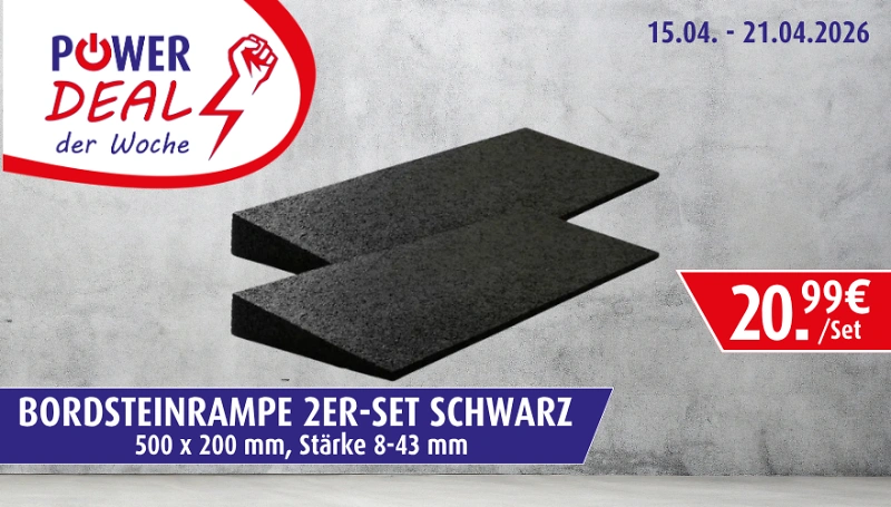 Bordsteinrampe im 2er Set f&uuml;r nur 20,99€ im aktuellen Powerdeal der Woche