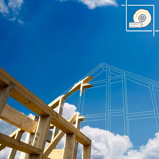 Hausbau mit Holzkonstruktion