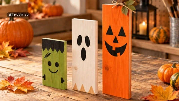 Bemalte Halloween-Deko