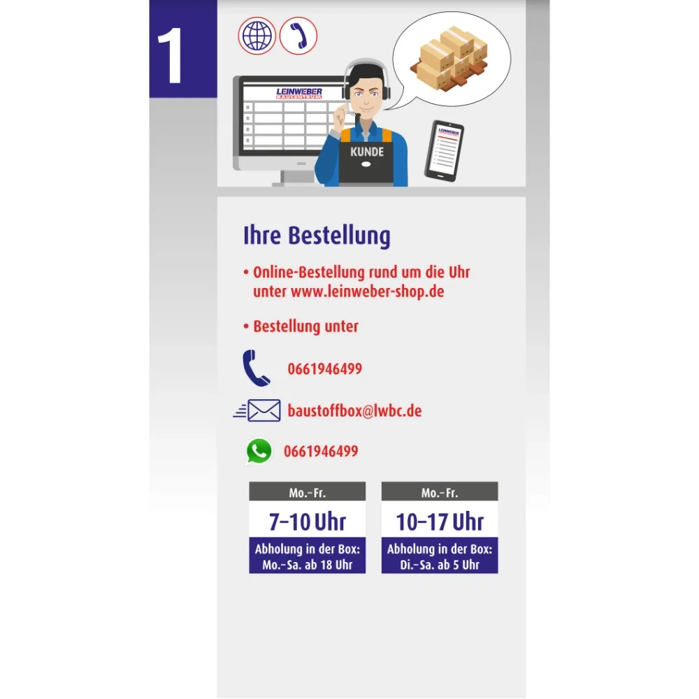 Baustoffbox Bestellung