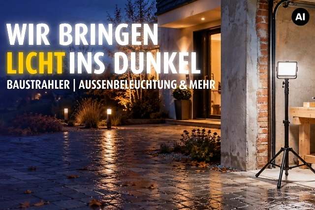 Baustrahler, Au&szlig;enbeleuchtung und mehr
