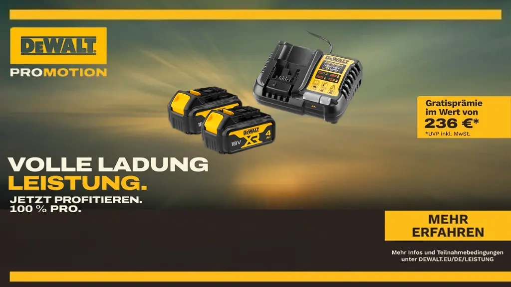 Dewalt Aktion Volle Ladung Leistung