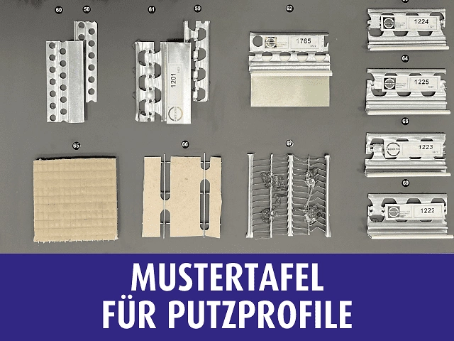Mustertafel Putzprofile 640 x 480 px