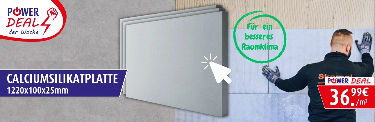 Calciumsilikatplatte f&uuml;r 36,99€ pro Quadratmeter