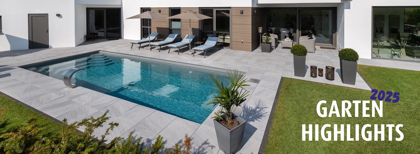Gartenanlage mit Pool