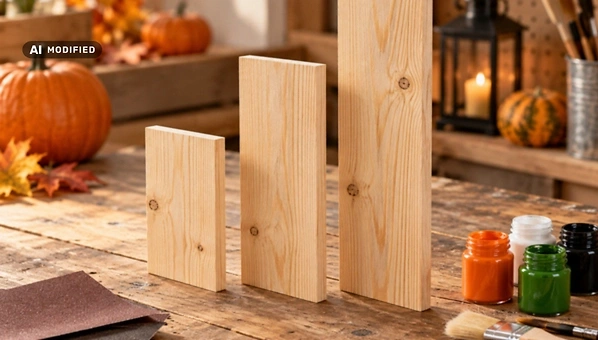Holz zum Basteln einer Halloween-Deko
