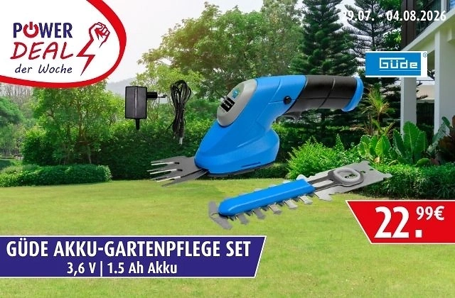 G&uuml;de Akku-Gartenpflege Set f&uuml;r 22,99€ im PowerDeal