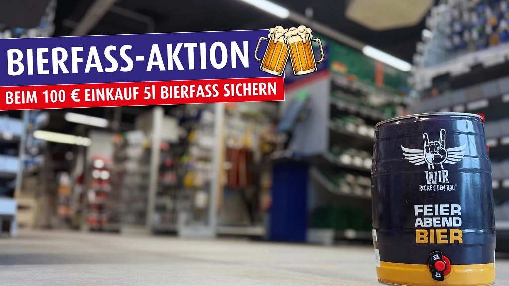 Bierfass Aktion bei 100€ Einkauf 5l Bierfass sichern