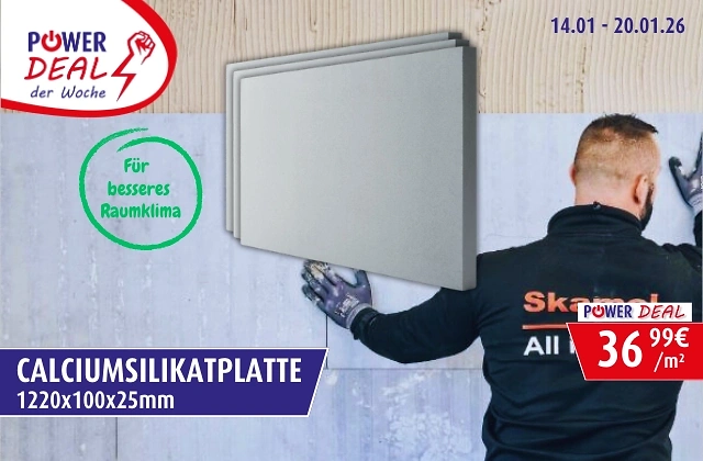 Calciumsilikatplatte f&uuml;r 36,99€ pro Quadratmeter