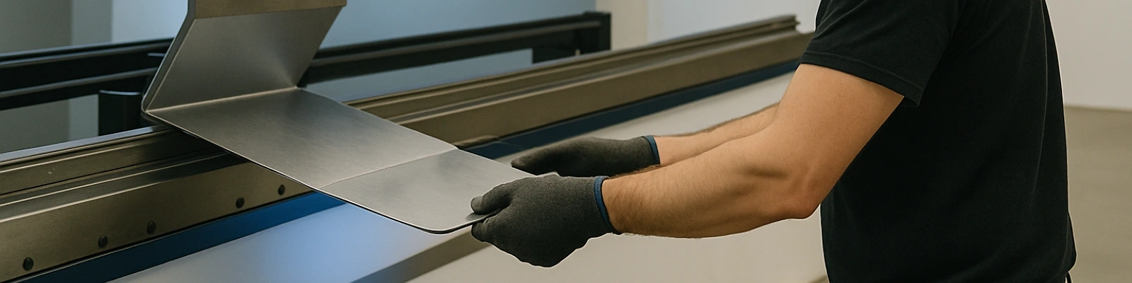 Mann arbeitet an einer Kantbank