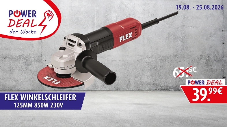 Flex Winkelschleifer im Angebot f&uuml;r 39,99 €