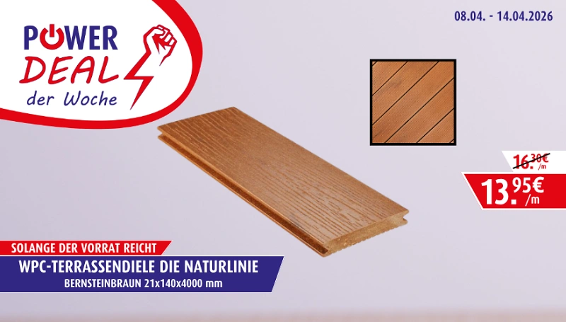 WPC-Terassendiele "Die Naturlinie jetzt f&uuml;r nur 13,95€