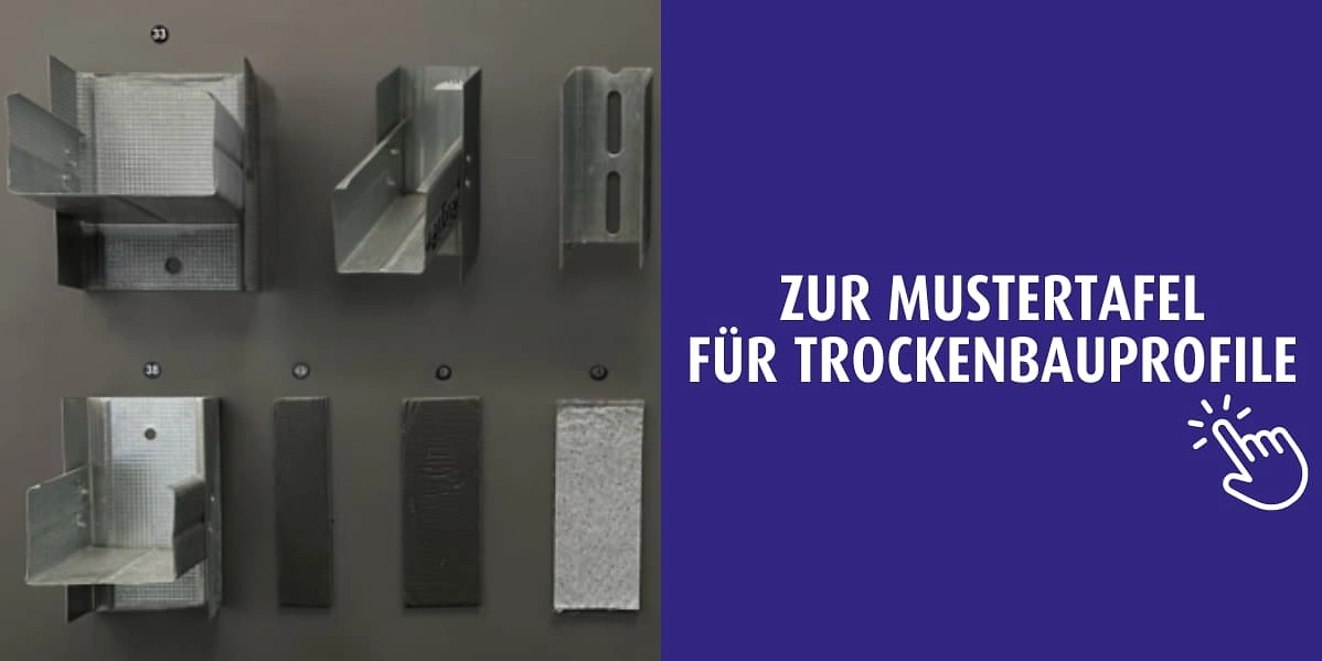 Zur Mustertafel für Trockenbauprofile 1200x600 px