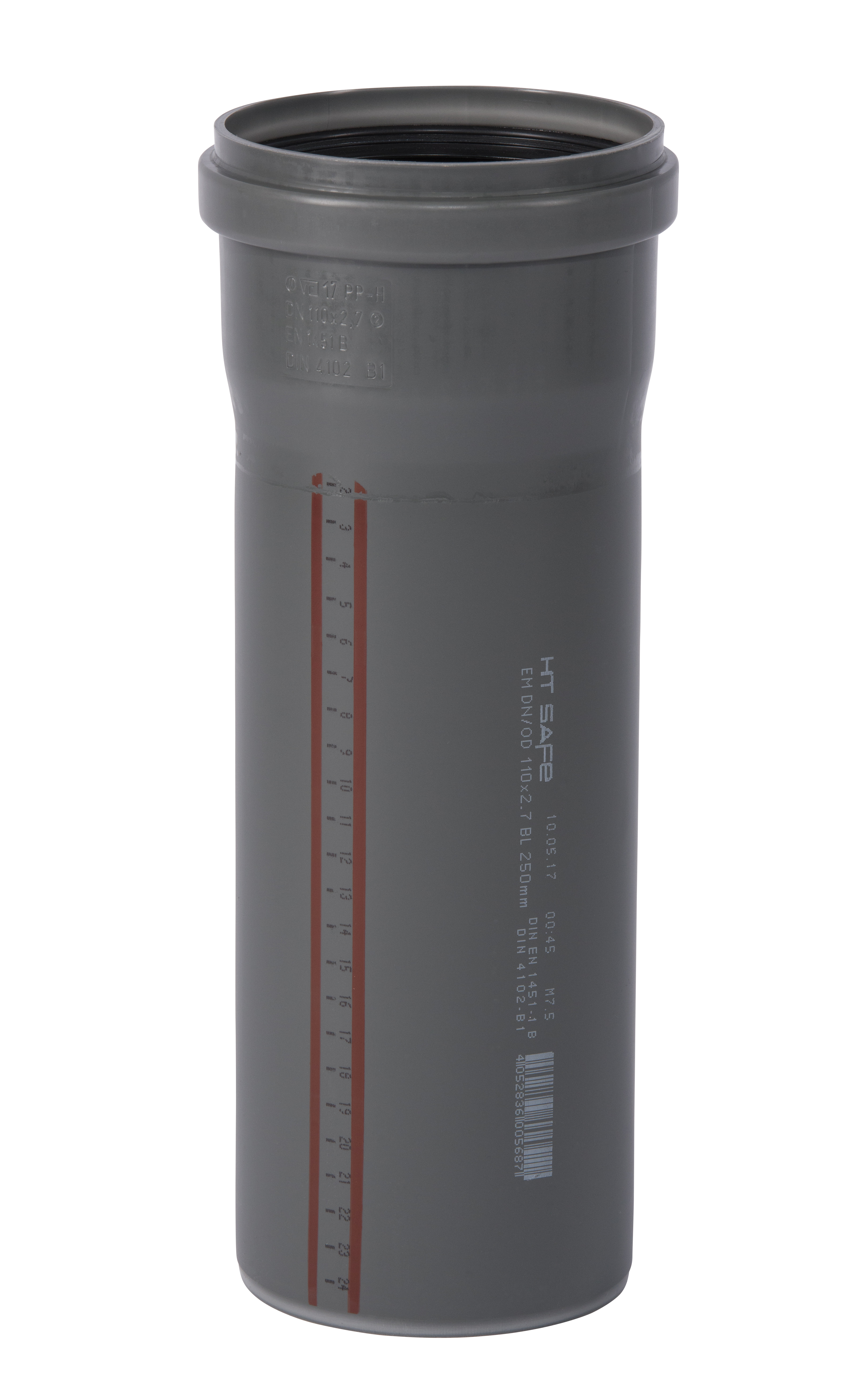 HTsafeEM Rohr mit Muffe DN 110 x 250 mm - HT Rohre - Leinweber ...
