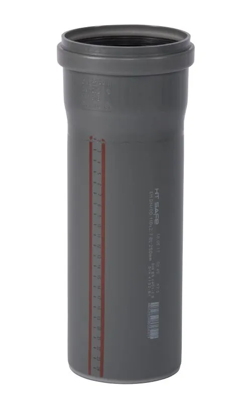 HTsafeEM Rohr mit Muffe DN 110 x 250 mm