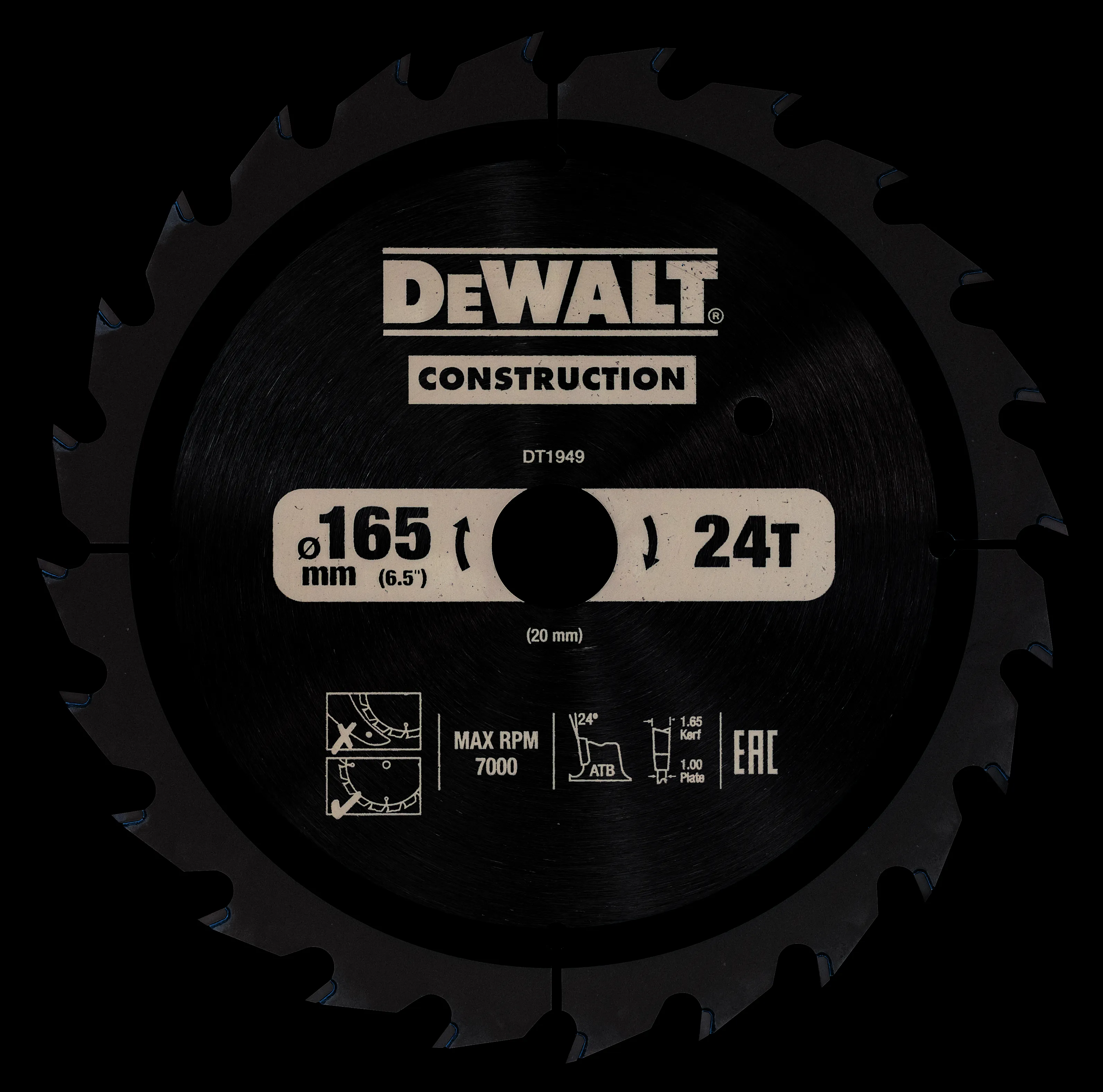 Kreiss&auml;geblatt Akku &Oslash;165/20 mm 24 WZ