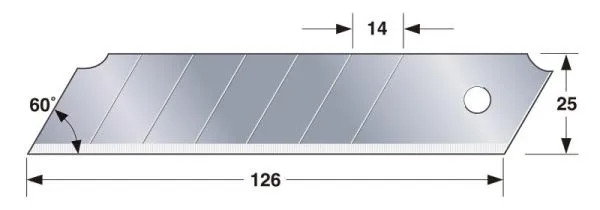 TAJIMA Ersatzklingen RAZAR BLACK 25mm
