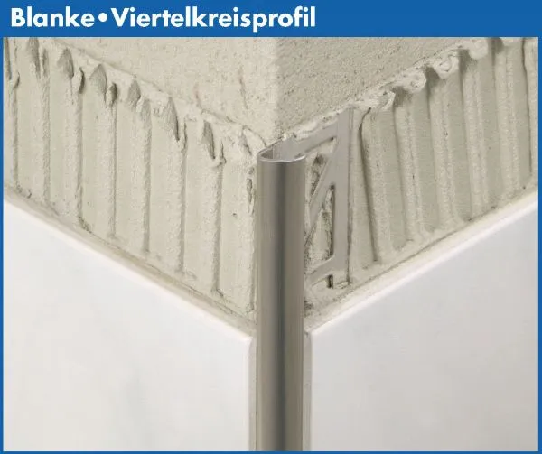 Blanke Viertelkreis Fliesenabschl.