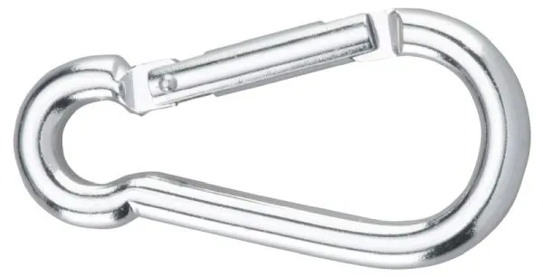 Karabinerhaken Alu silber elox. 8x80 mm