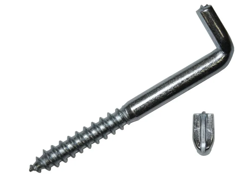 Schlitzschraubhaken gerade verz. 80 mm