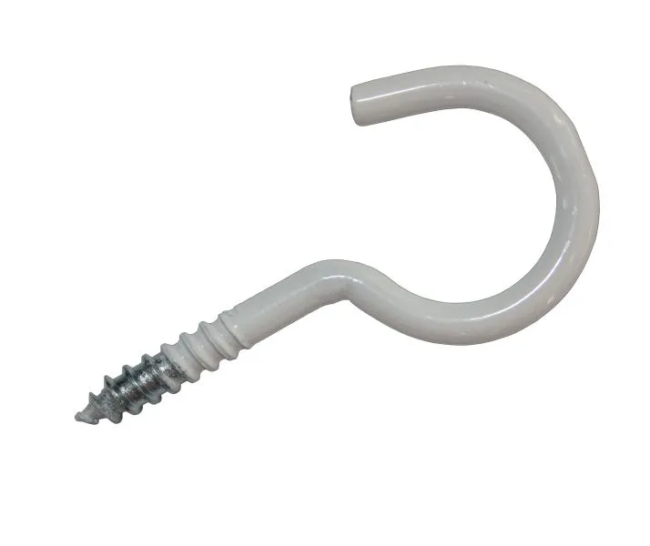 Schraubhaken gerade wei&szlig; bes. 60 mm